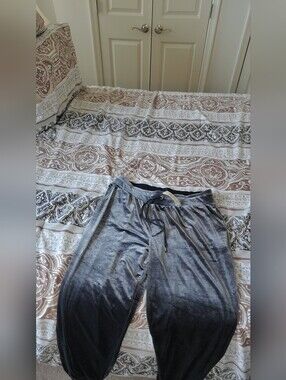 Style & Co. Gray Velour Jogger Pants